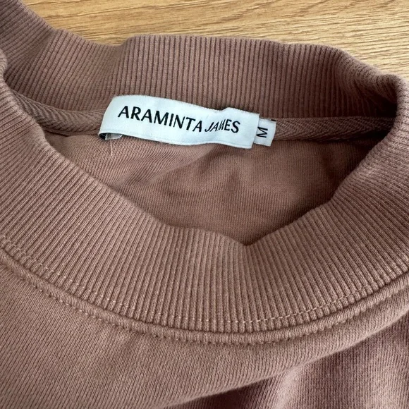 Araminta James Tan Brown Paris Love Sweatshirt Pullover Medium - Picture 5 of 10